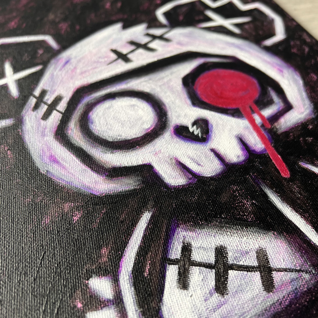 Akumu Ink art, goth art, skull art, 