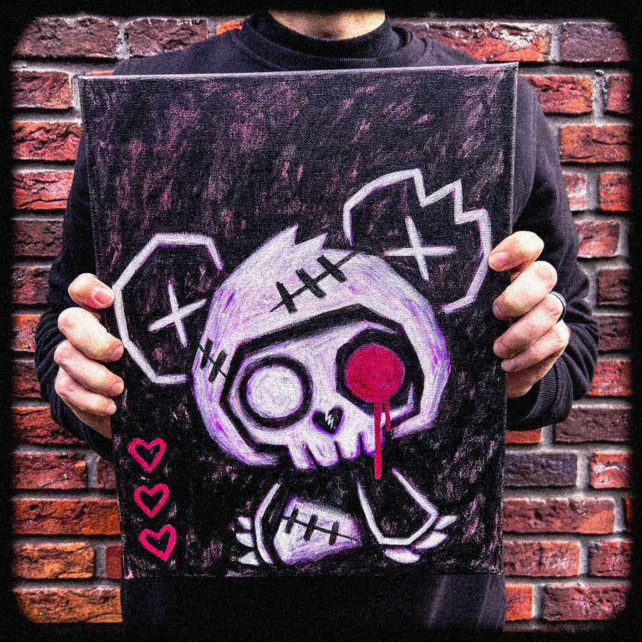 Akumu Ink art, goth art, skull art, 